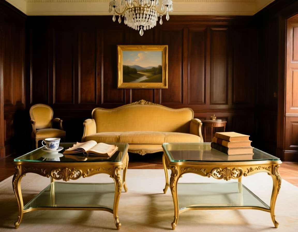 glass display top coffee table