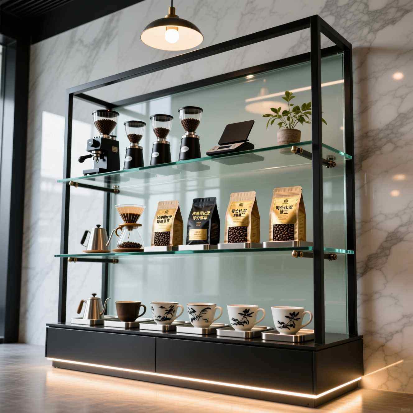 coffee mug display shelf