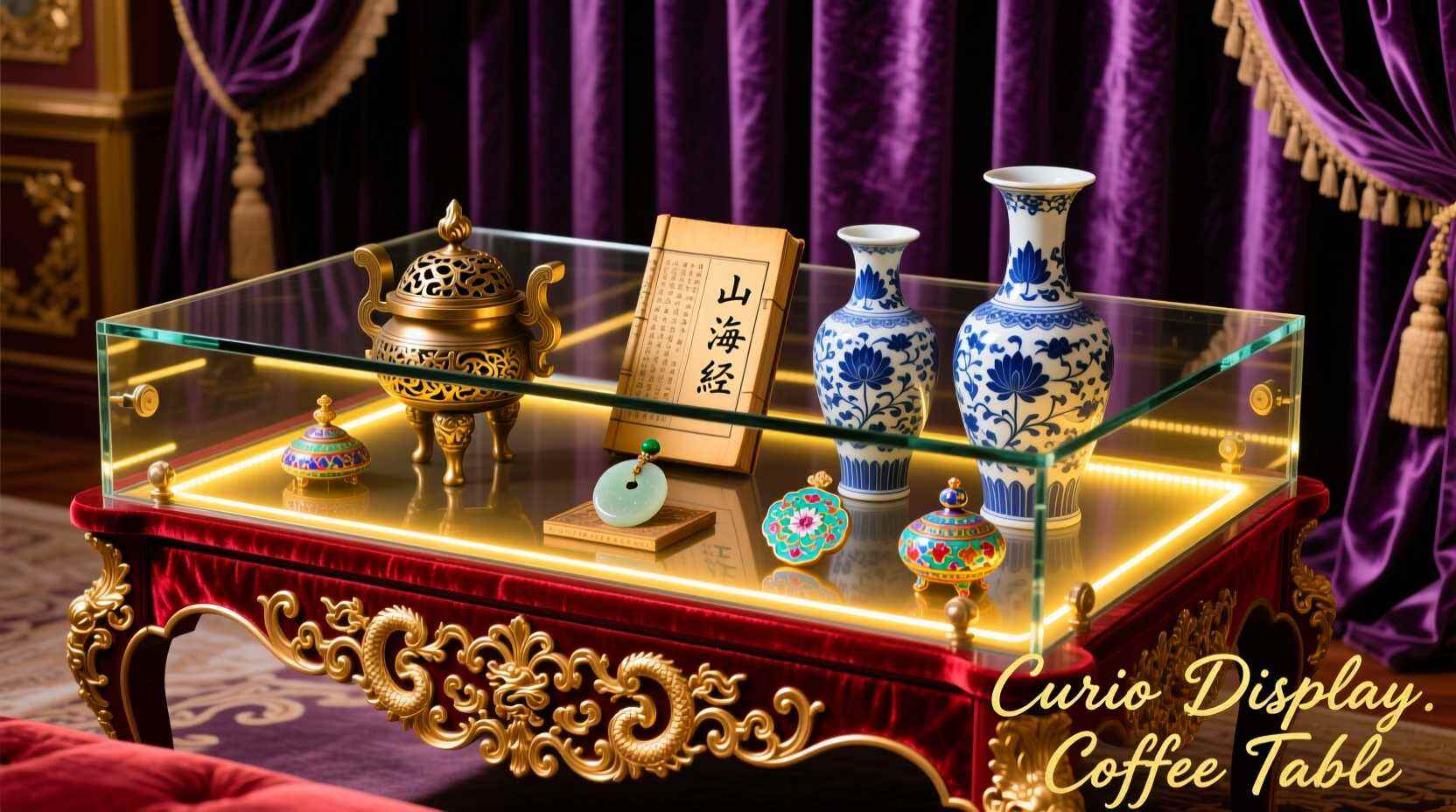 How to create a personalized focal point using the Curio Display Coffee Table