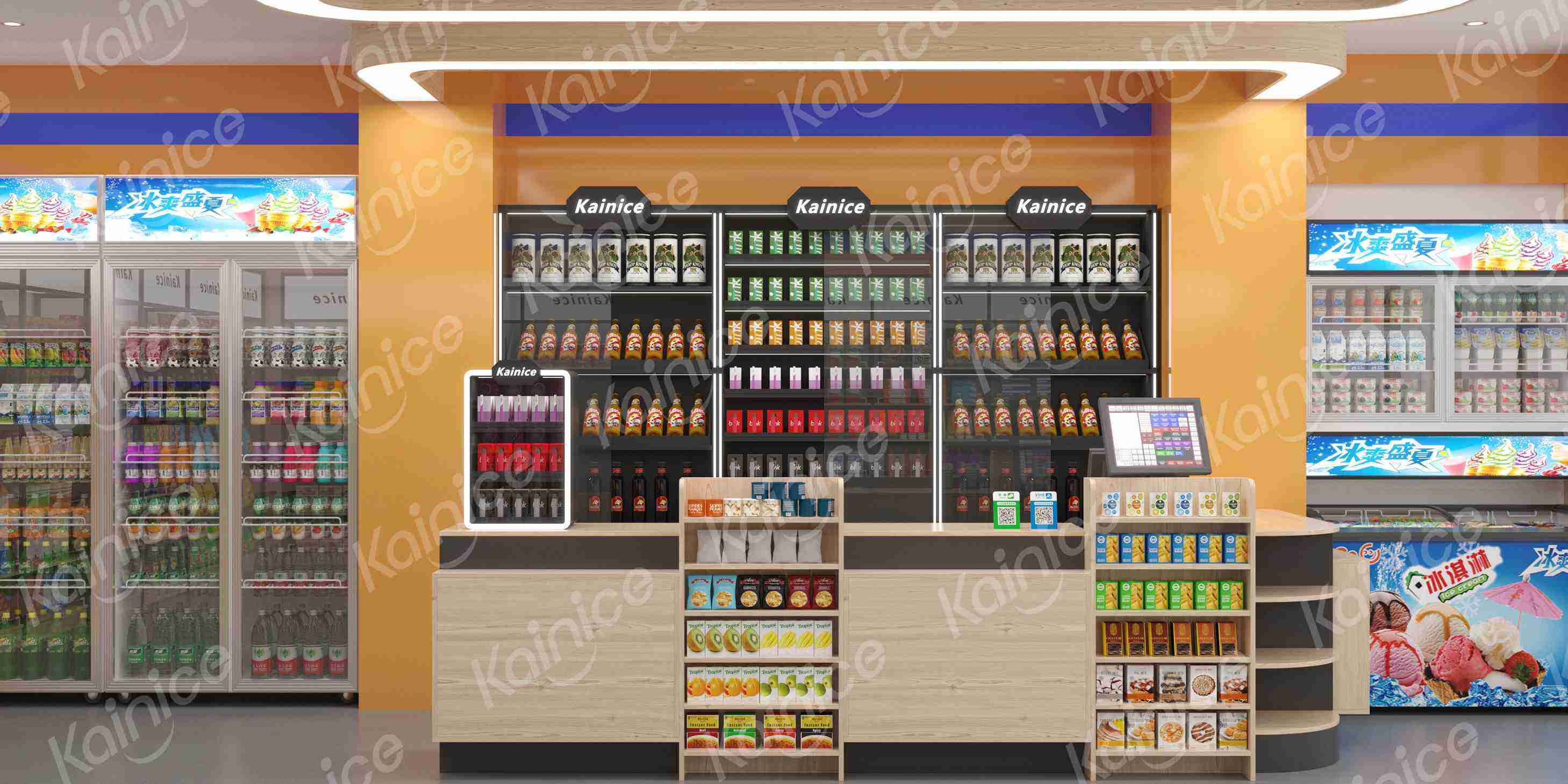 fixtures in a retail store