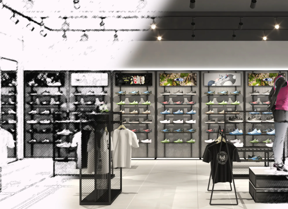 What are the advantages of a rotating display stand for a trade show?