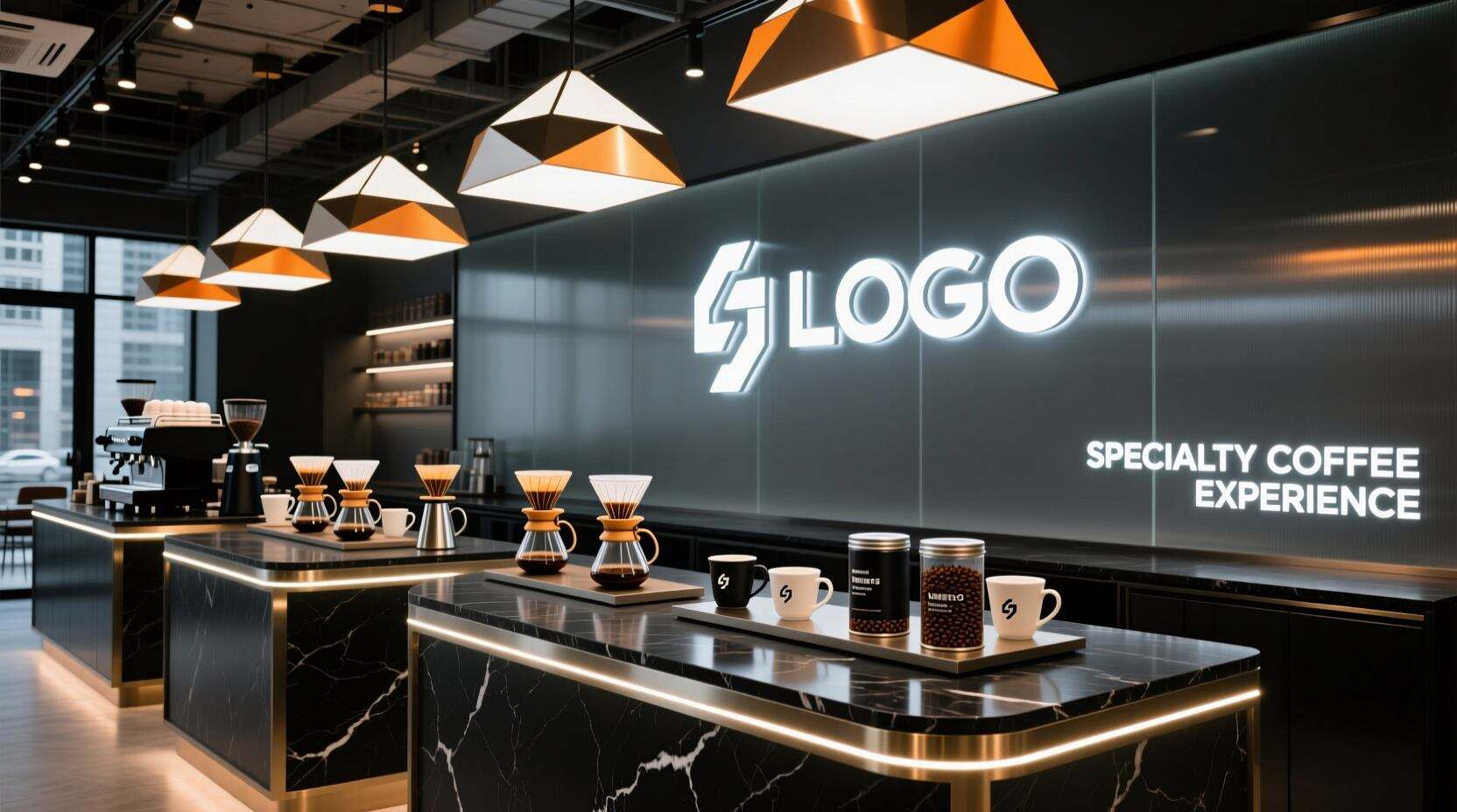 coffee cup display rack