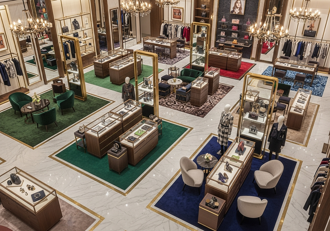 retail store fixture layout