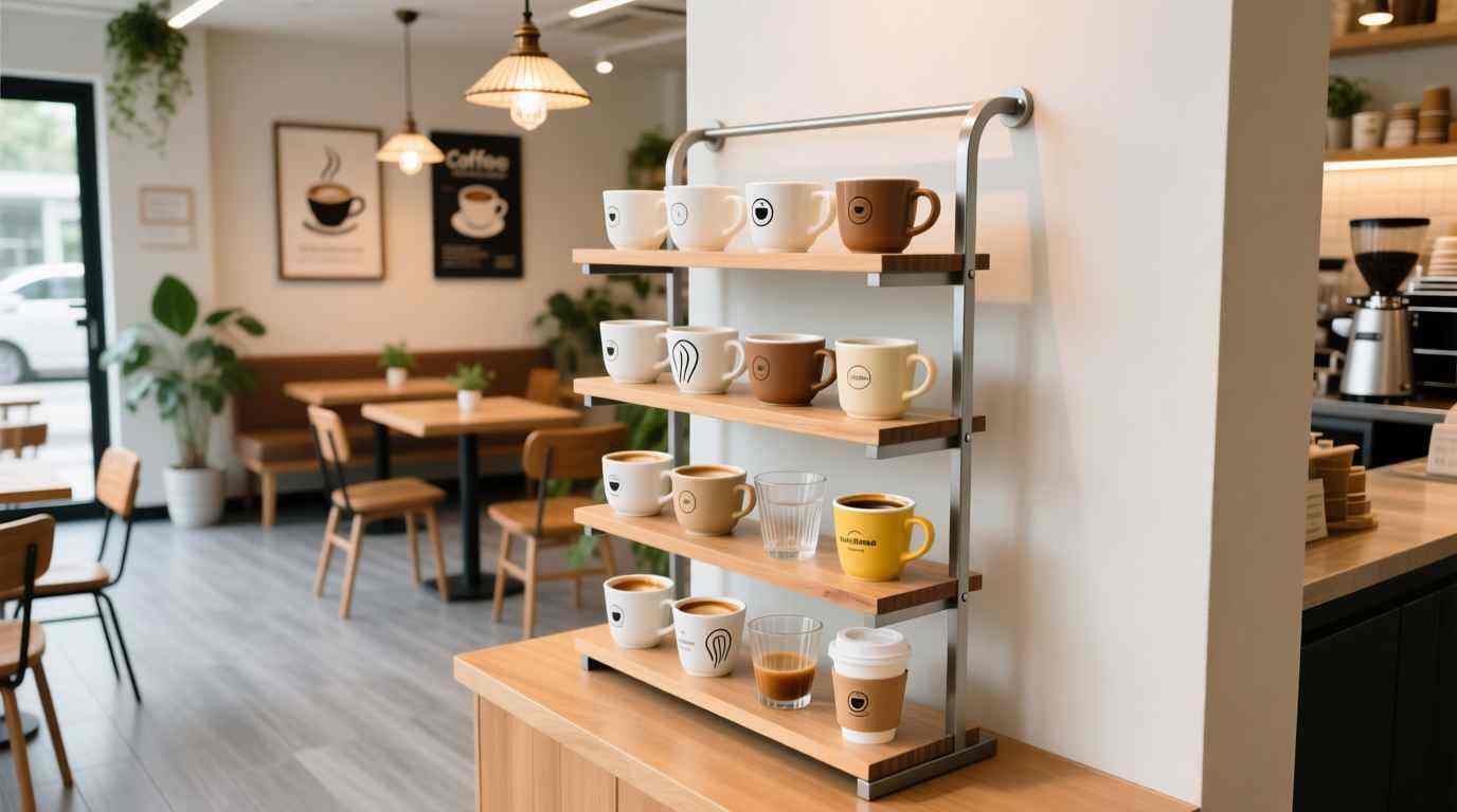 Coffee Cup Rack Display Guide: Choosing the Right Material, Size, and Load Capacity