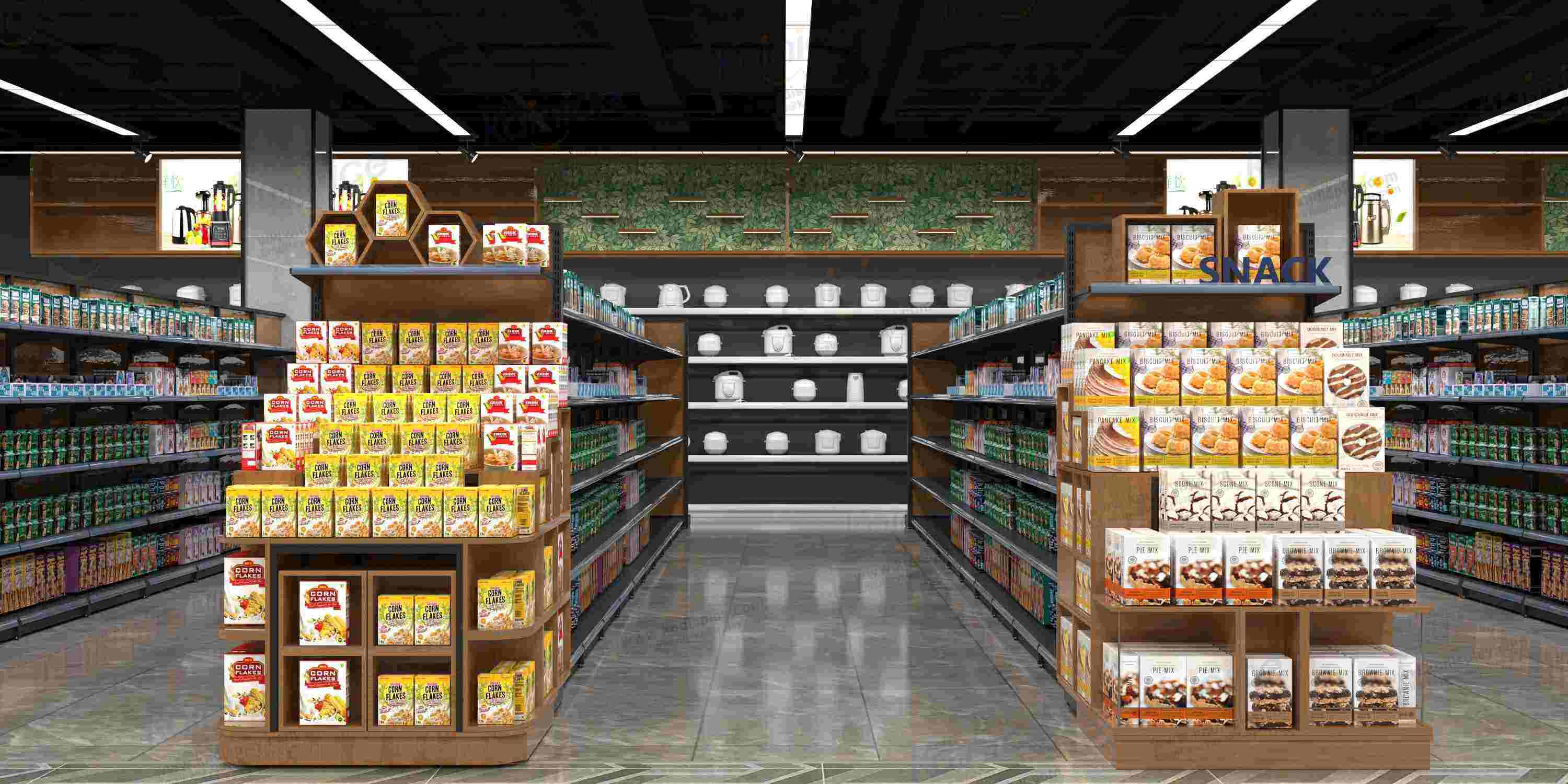 fixtures in a retail store