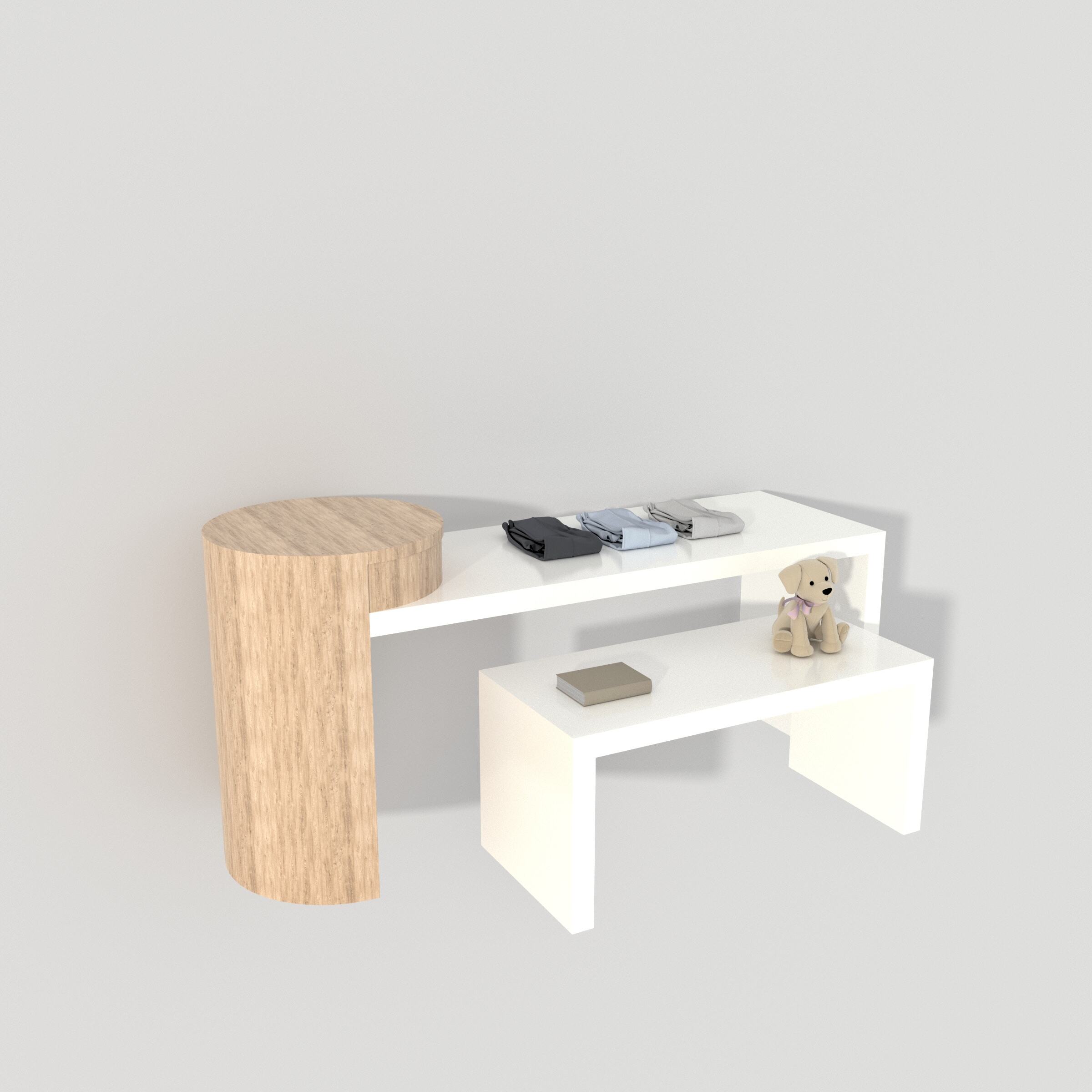 Kainice Kids Clothes Store Wooden Display Table Set