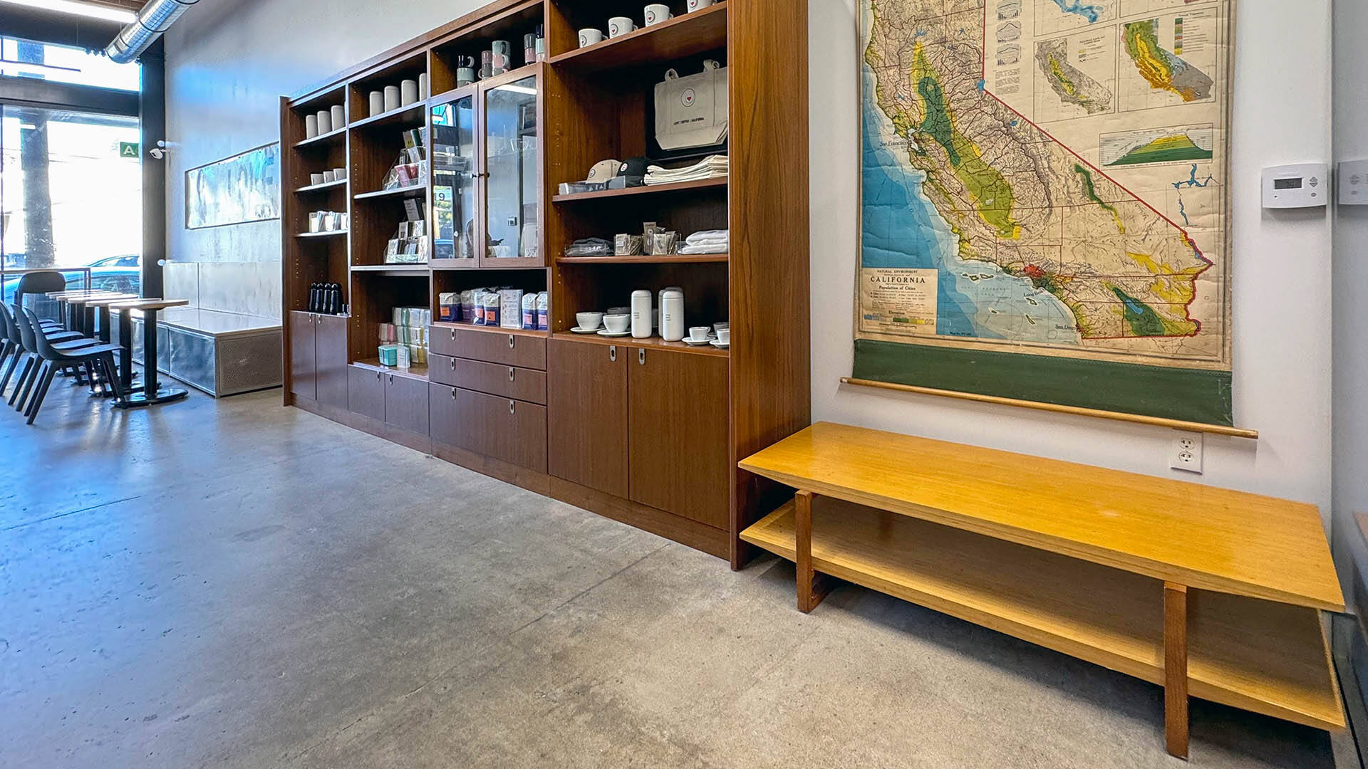 coffee mug display cabinet