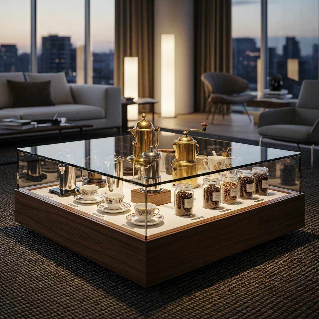 coffee table glass top display .png
