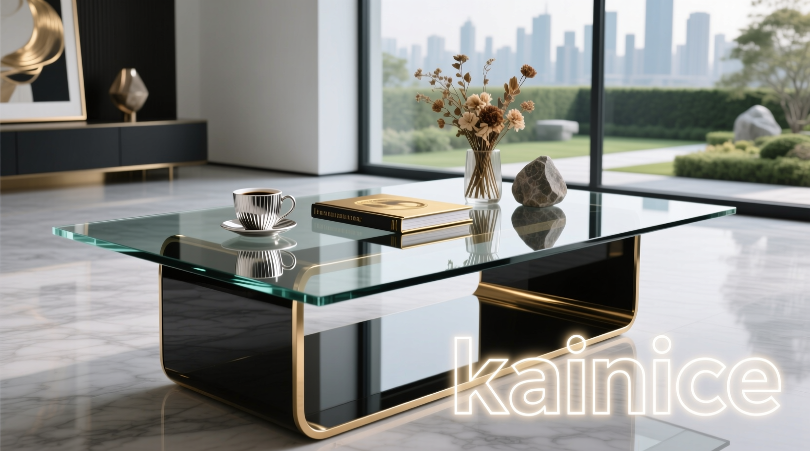 coffee table with glass top display