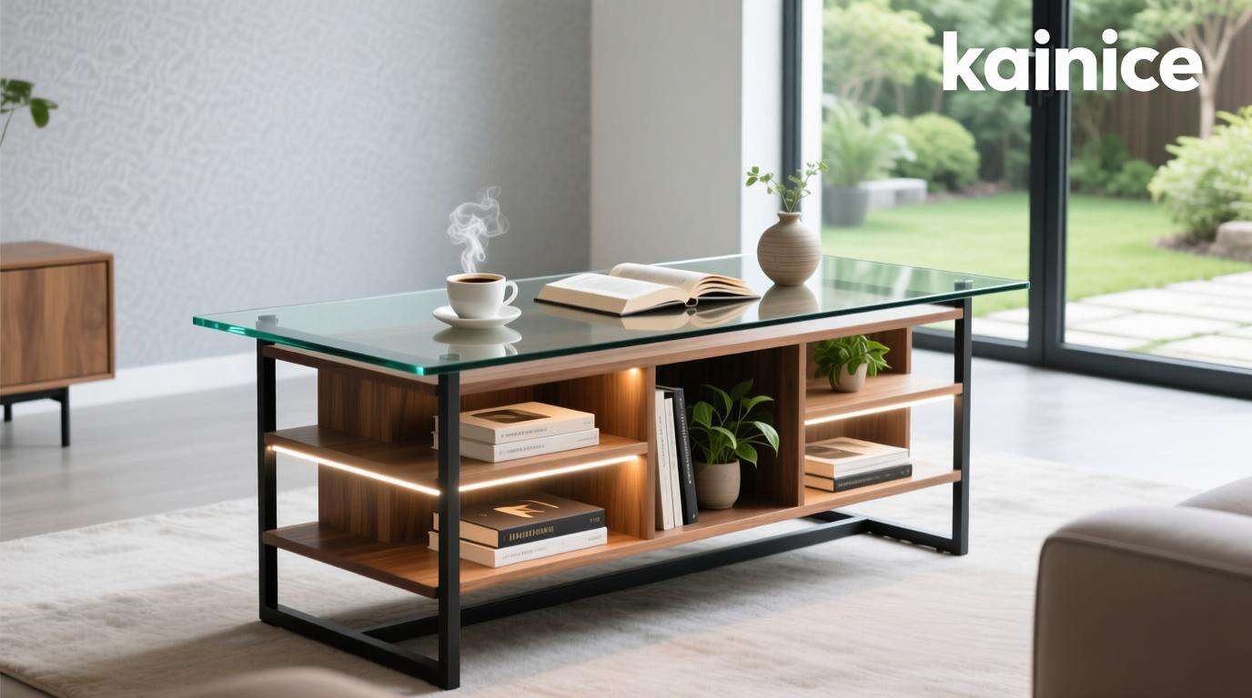 Multi-Functional Display Cabinet Coffee Table