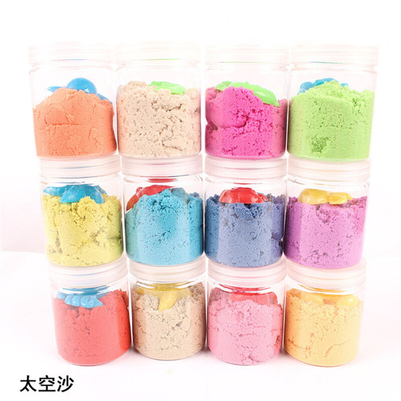 Magic Sand Toys - 107g Non-Toxic Kinetic Sand Kit for Sensory Play, 6 ...