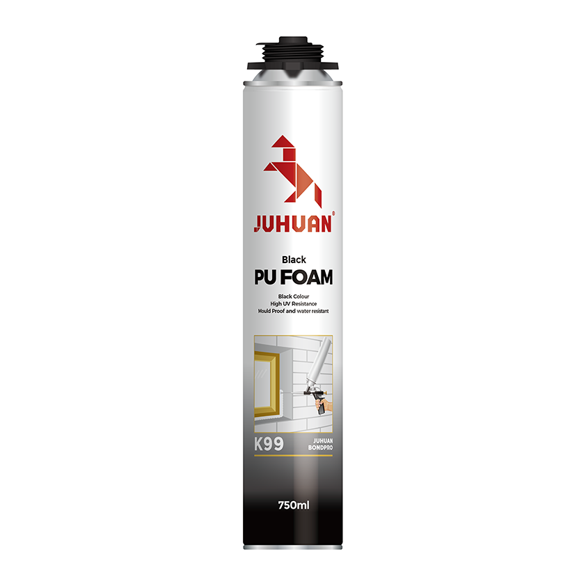 JUHUAN K99 Black PU Spray Foam for Filling Sealing Insulation UV Resistant Waterproof Thermal Acoustic Proof