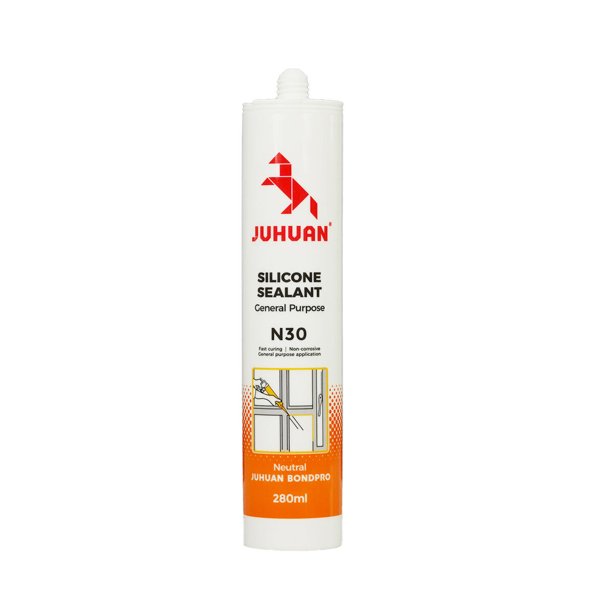 유리 알루미늄용 JUHUAN N30 중성 실리콘 실런트 투명 화이트 블랙 280ml 300ml