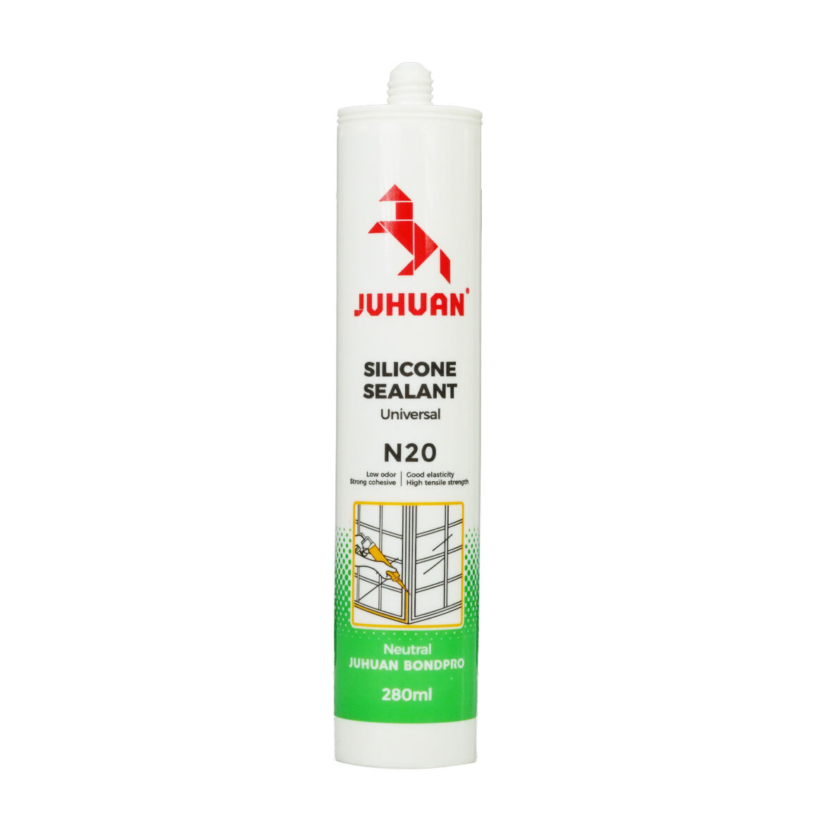 욕실 주방 스카이라이트용 JUHUAN N20 중성 실리콘 실런트 투명 화이트 블랙 280ml 300ml
