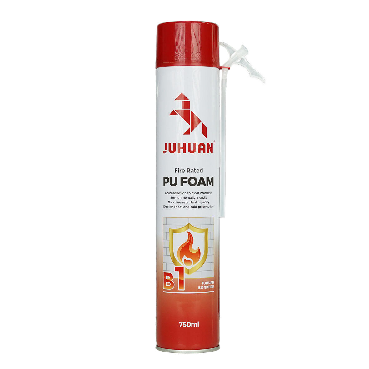Juhuan B1 Fireproof PU Foam for Door and Window Sealing B1 Rated Flame Barrier 750ml