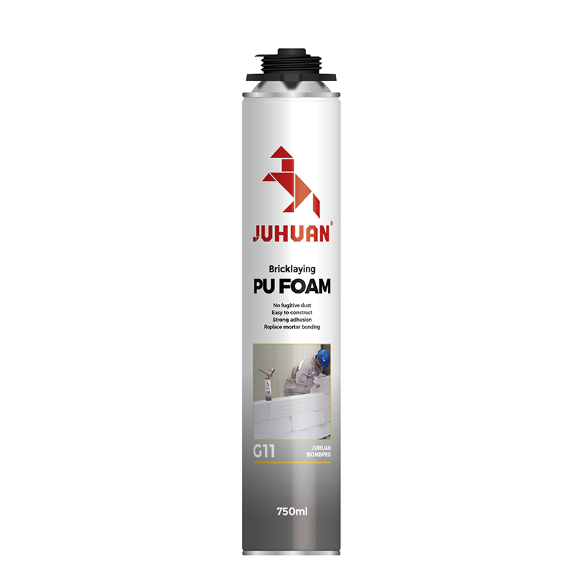 Juhuan G11 PU Foam Spray Adhesive for Bricklaying – Weatherproof & High Strength Bonding Solution for AAC Blocks & Panels