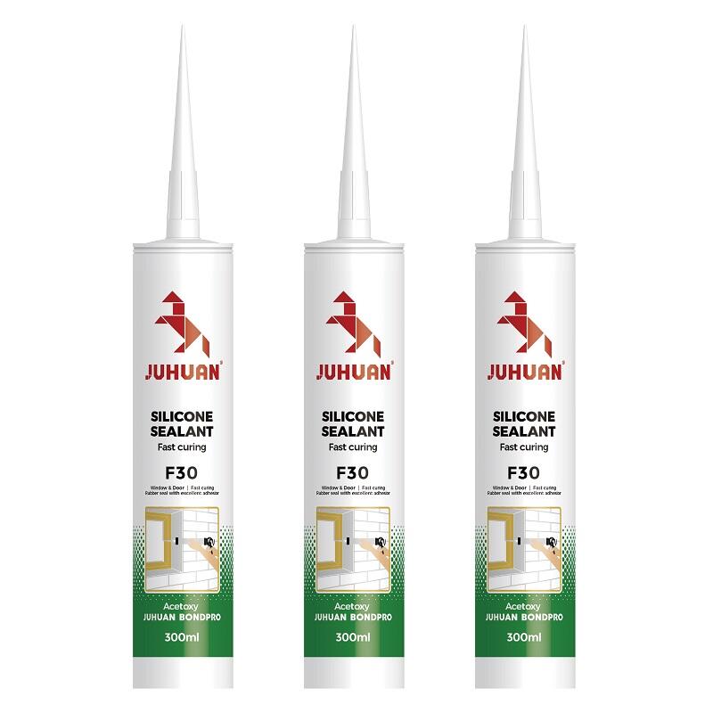 Juhuan F30 Fast Cure Acetoxy Silicone Sealant for Windows Doors Glass Bonding
