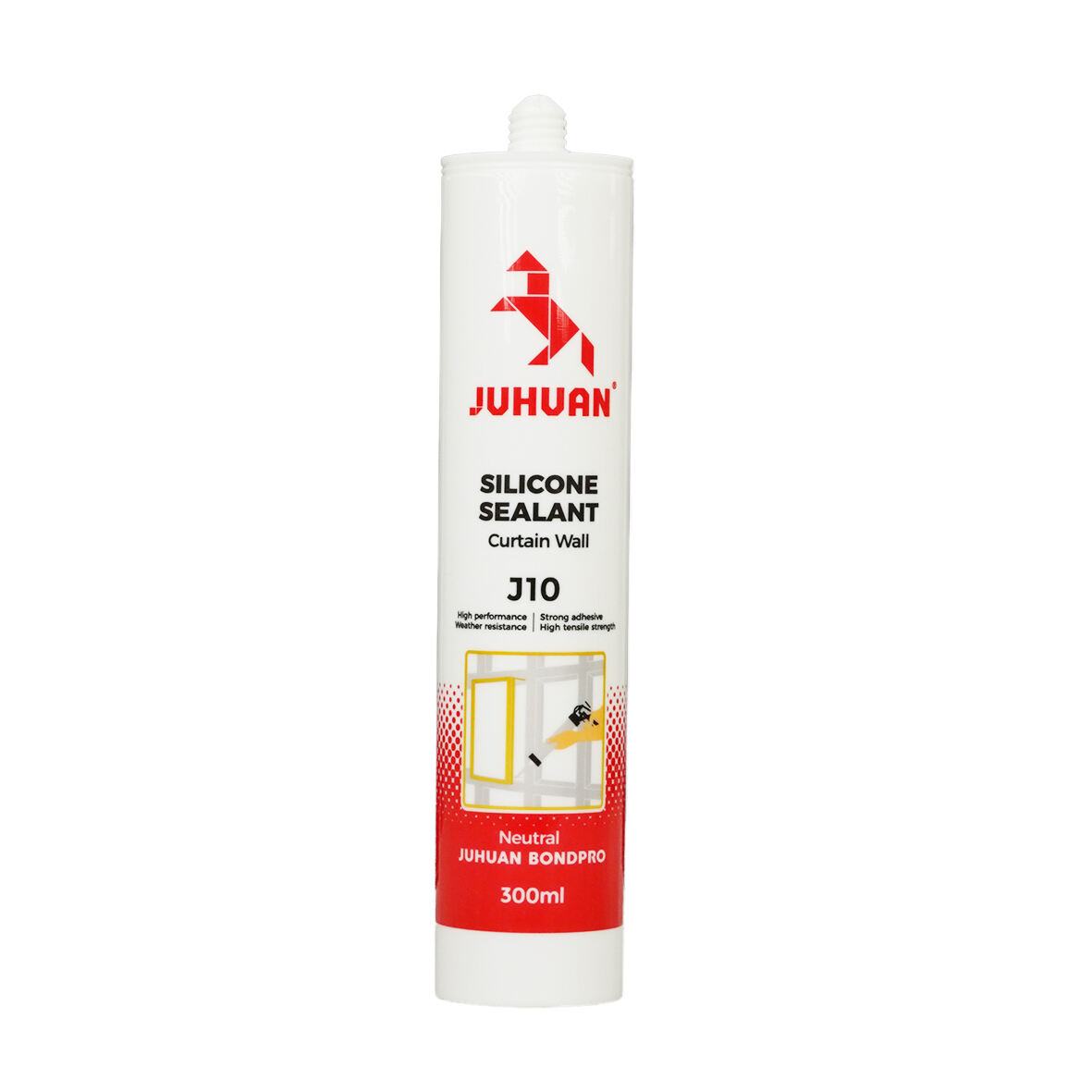 Juhuan J10 Structural Silicone Sealant for Glass Curtain Walls Stone ACP Black White Grey 280ml 300ml 