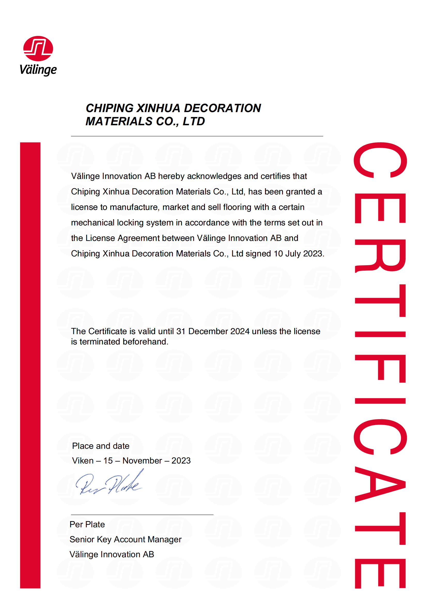 certification