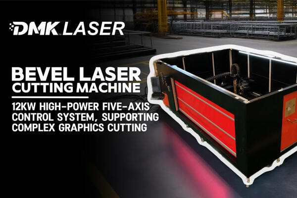 DMK 12 kW wysokomocna pięcioosiowa maszyna do cięcia laserowego z fazą skośną | Demonstracja cięcia skośnego 30° i 60°