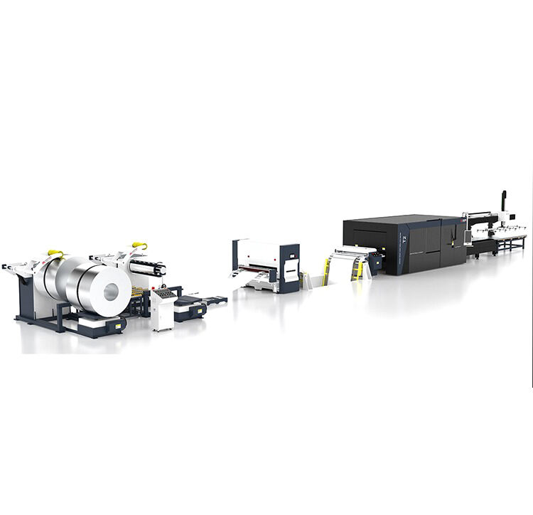 TL Thin Sheet Laser Automatic Uncoiling Coil Blanking Line 