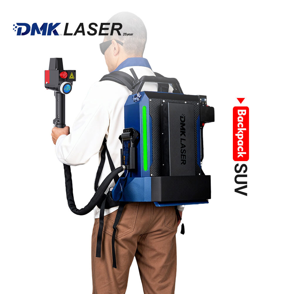 Backpack Laser Cleaning Machine - 23kg Ultra-portable + 300W Power + Air-cooled Design + 30min Battery Life - For Outdoor/High-altitude/Narrow Space Industrial Cleaning (Metal/Non-metal Universal)