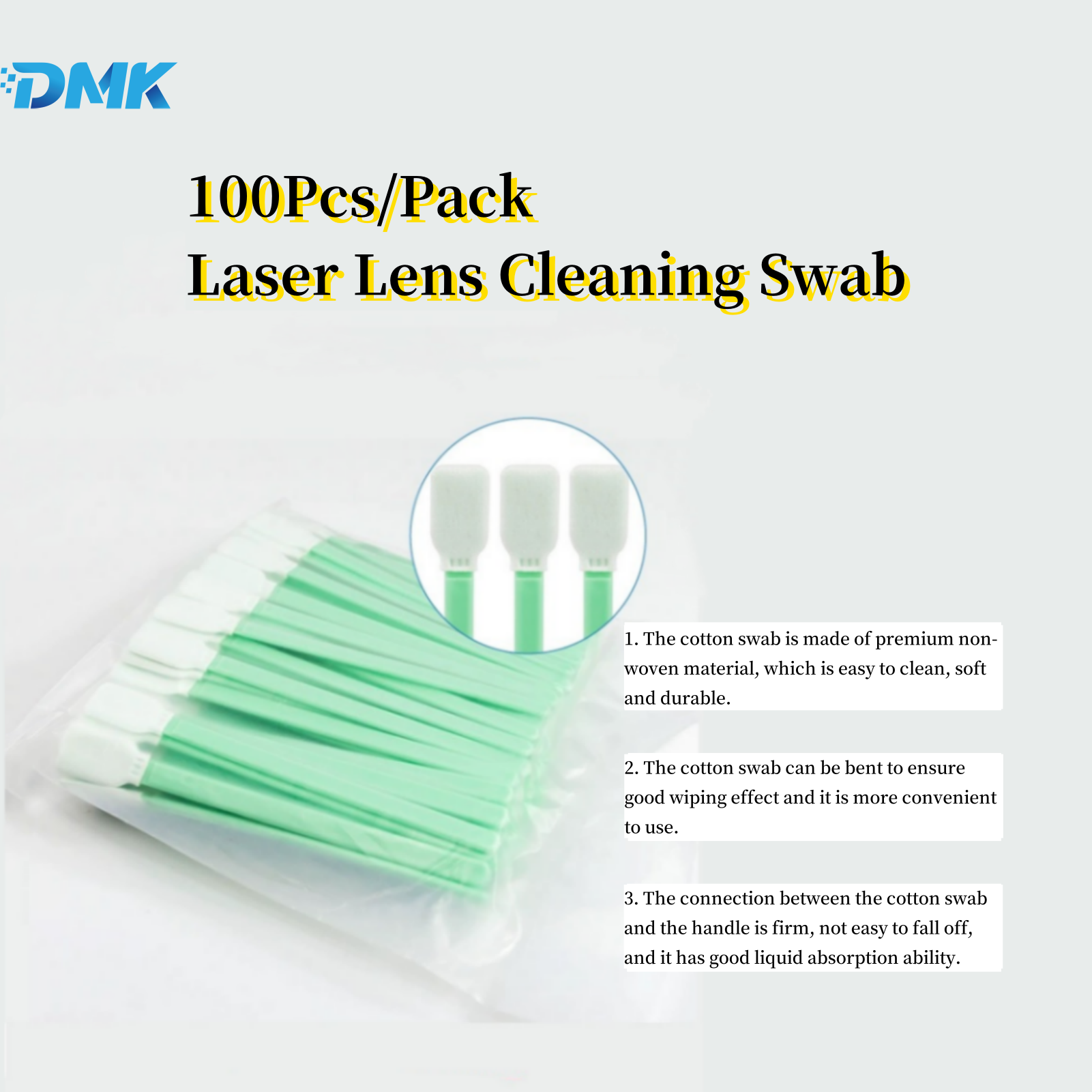 Industrial cleanroom dust-free cotton swab