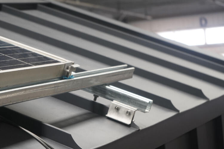 Non-Adjustable Solar Panel Mount for Standing Seam Steel Roof details