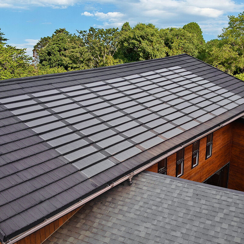 Quacent Top Energy BIPV 2 in 1 Solar Tile Series A Stone Coated Metal Roof R5
