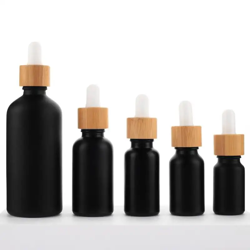 Matte black essential oil bottles, supporting customization and reusable