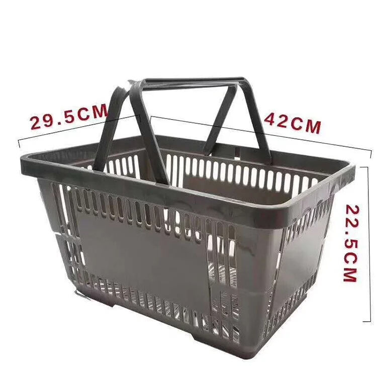 Retail Plastic Grocery Basket Multicolour Supermarket Shopping Basket supplier