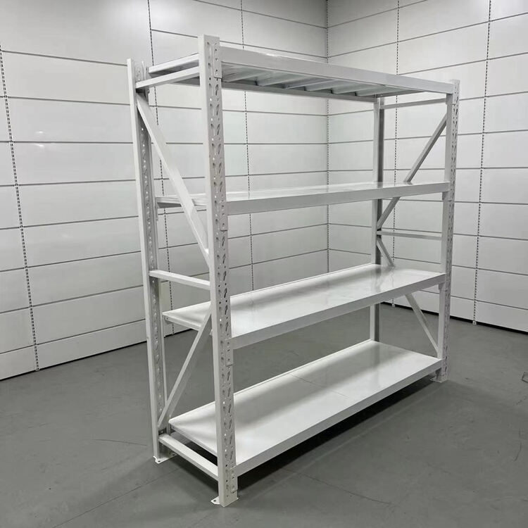 Medium Duty 4 Layer 100kg Steel Long Span Industrial Metal Warehouse Storage Rack factory