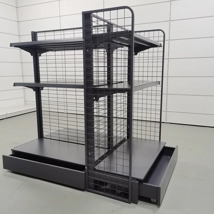 Factory Direct Sale Black Metal Wire Convenience Stationery Store Shop Display Rack Shelves