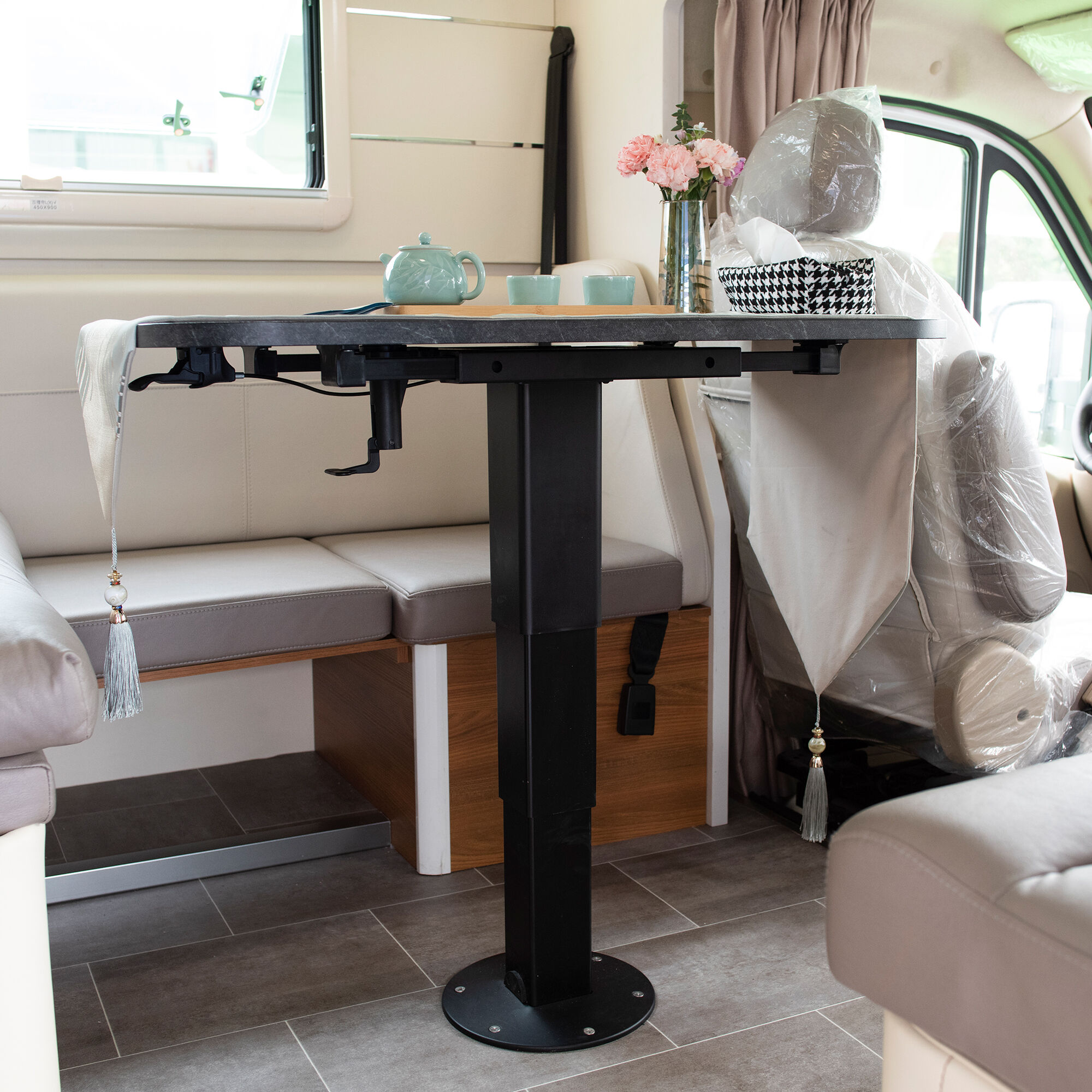 Pneumatic Adjustable RV Table Leg | OEM Camper & Motorhome Table Base ...
