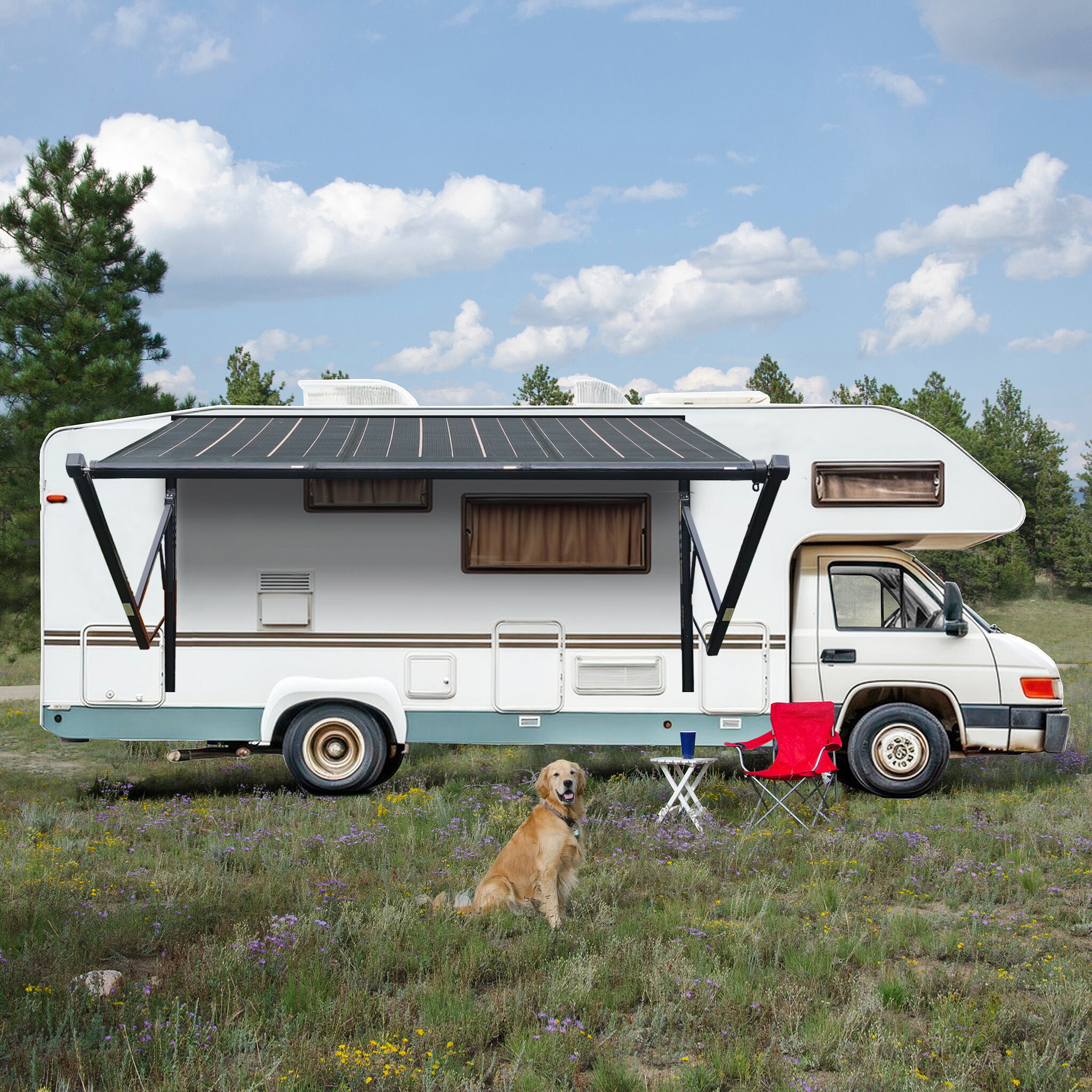 Flexible Solar RV Awning