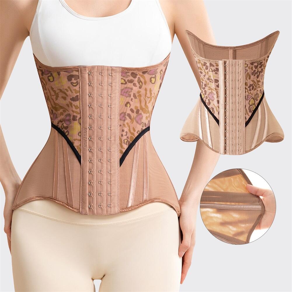 Latest Floral Print Waist Trainers Oem Corset Suppliers Custom Tummy Control Womens Slimming Sheath Waist Trainer Body Shaper