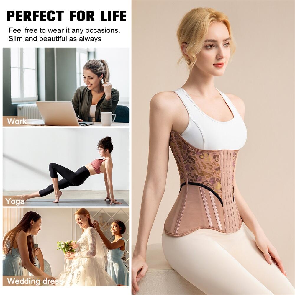 Latest Floral Print Waist Trainers Oem Corset Suppliers Custom Tummy Control Womens Slimming Sheath Waist Trainer Body Shaper