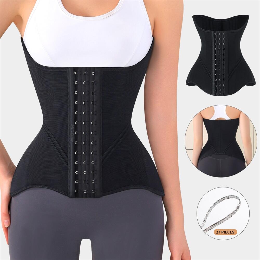 27 Steel Bone High Quality Wrap Waist Trainer Women Body Shaper Underwear Custom extreme Compression Slimming Girdles Shapewear