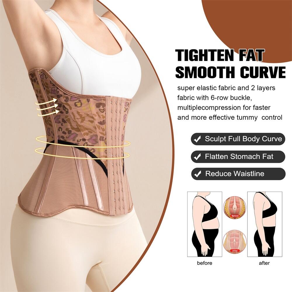 Latest Floral Print Waist Trainers Oem Corset Suppliers Custom Tummy Control Womens Slimming Sheath Waist Trainer Body Shaper