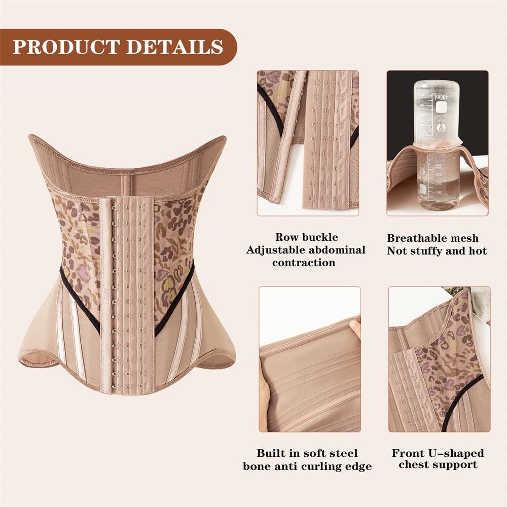 Latest Floral Print Waist Trainers Oem Corset Suppliers Custom Tummy Control Womens Slimming Sheath Waist Trainer Body Shaper