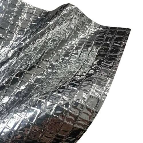 Tissu tissé isolant thermique Kingway, renforcé d'une feuille d'aluminium, 1,5 m × 50 m/rouleau, 80 g/m²