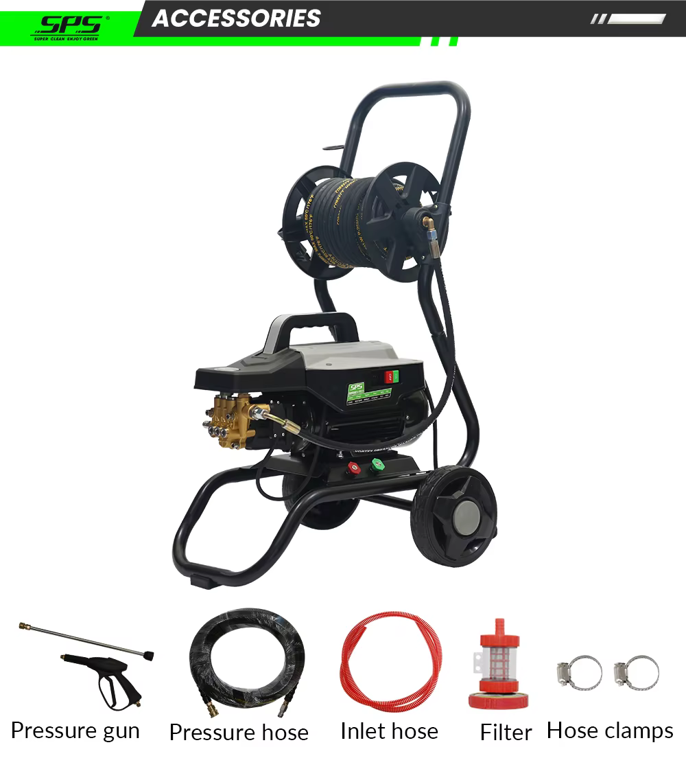 SPS 2-In-1 2.2kw 150bar 2100psi Commercial Hand Push Type High Pressure Cleaning Machine Portable Cold Water Car Washer manufacture