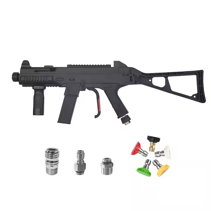 5000psi SPS High Pressure Brass Car Washer Water Gun Simulated Rifle Appearance MP5 Pressure Washer Spray Gun Car Wash Gun Wholesale Chinese Factory OEM & ODM Custom Available