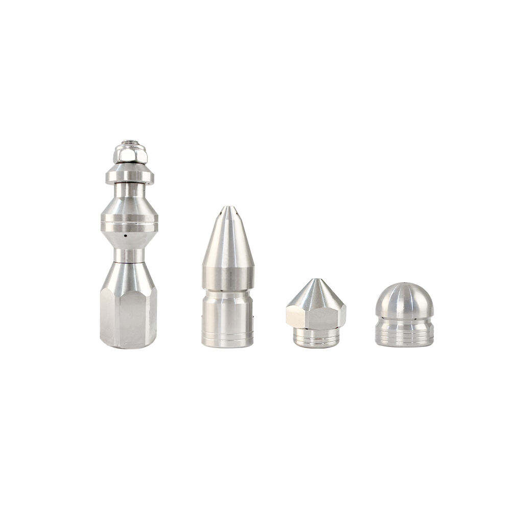 5000PSI 3/8 ίντσας Ακροφύσιο Πλυντηρίου Υψηλής Πίεσης για Αποχέτευση, Ακροφύσιο Καθαρισμού Σωλήνων Υψηλής Πίεσης από Ανοξείδωτο Χάλυβα