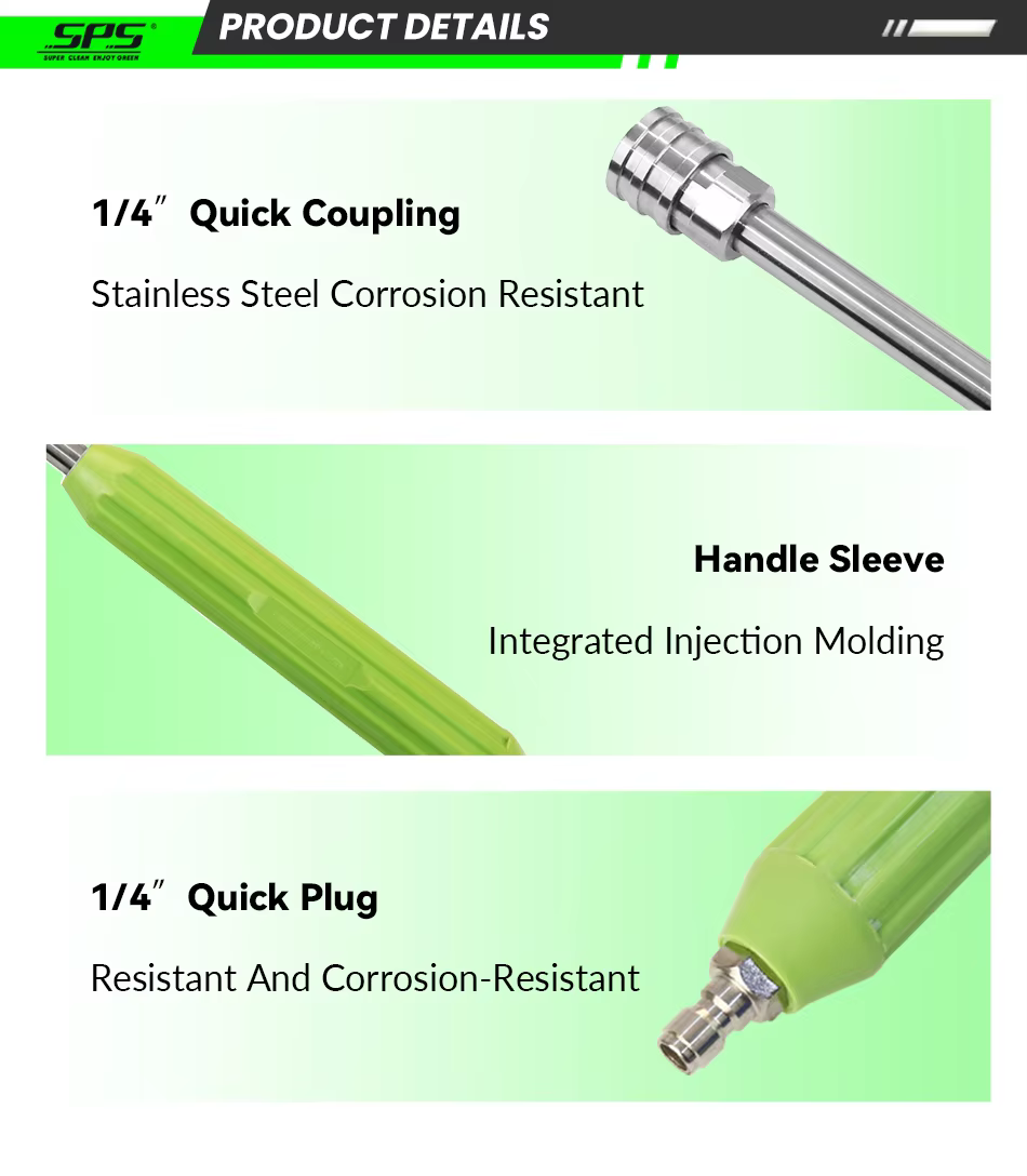 5000psi SPS High Pressure Washer Gun With Stainless Steel Extension Wand Power Car Washer Gun Water Blasting Kit Wholesale Chinese Factory OEM & Logo Customization Available manufacture