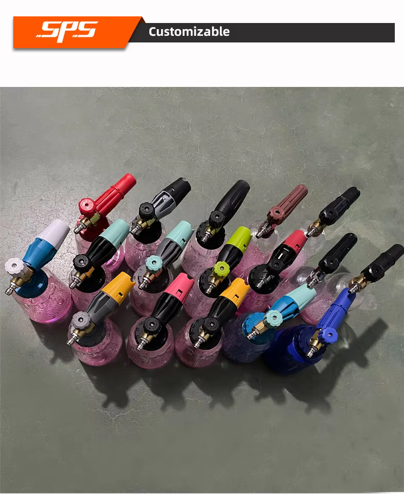 SPS 5000 PSI 1L Black Transparent Snow Foam Lance Blue Red Gray Snow Foam Cannon Nozzle Car Wash Foam Pot factory