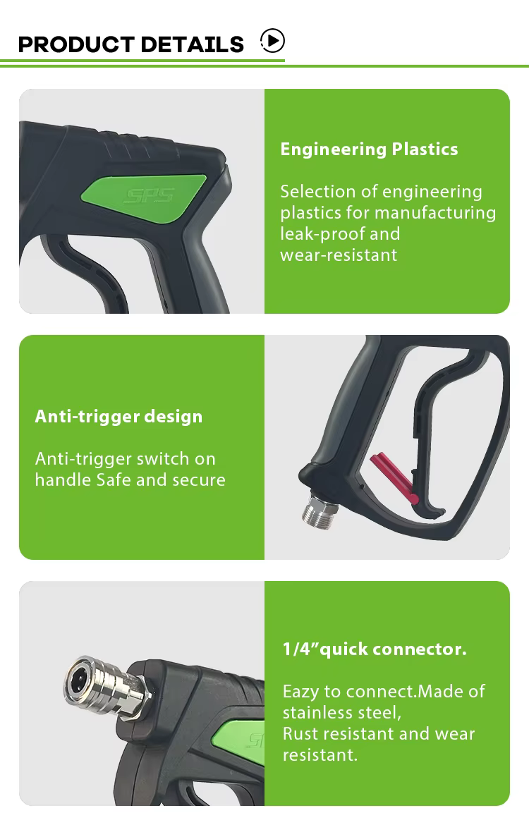 5000PSI 350Bar High Pressure Washer Gun Water Spray Gun Jet Washer Car Wash Power Washer Spray Gun manufacture