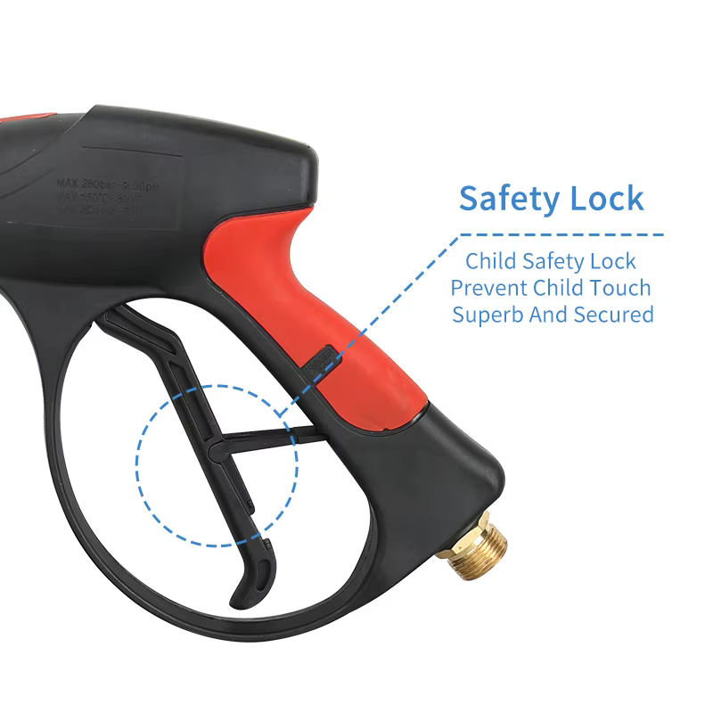 SPS High Pressure Carwash Big Long Red Water Gun With Five Color Nozzles Pressure Washer Tips Pressure Water Gun manufacture