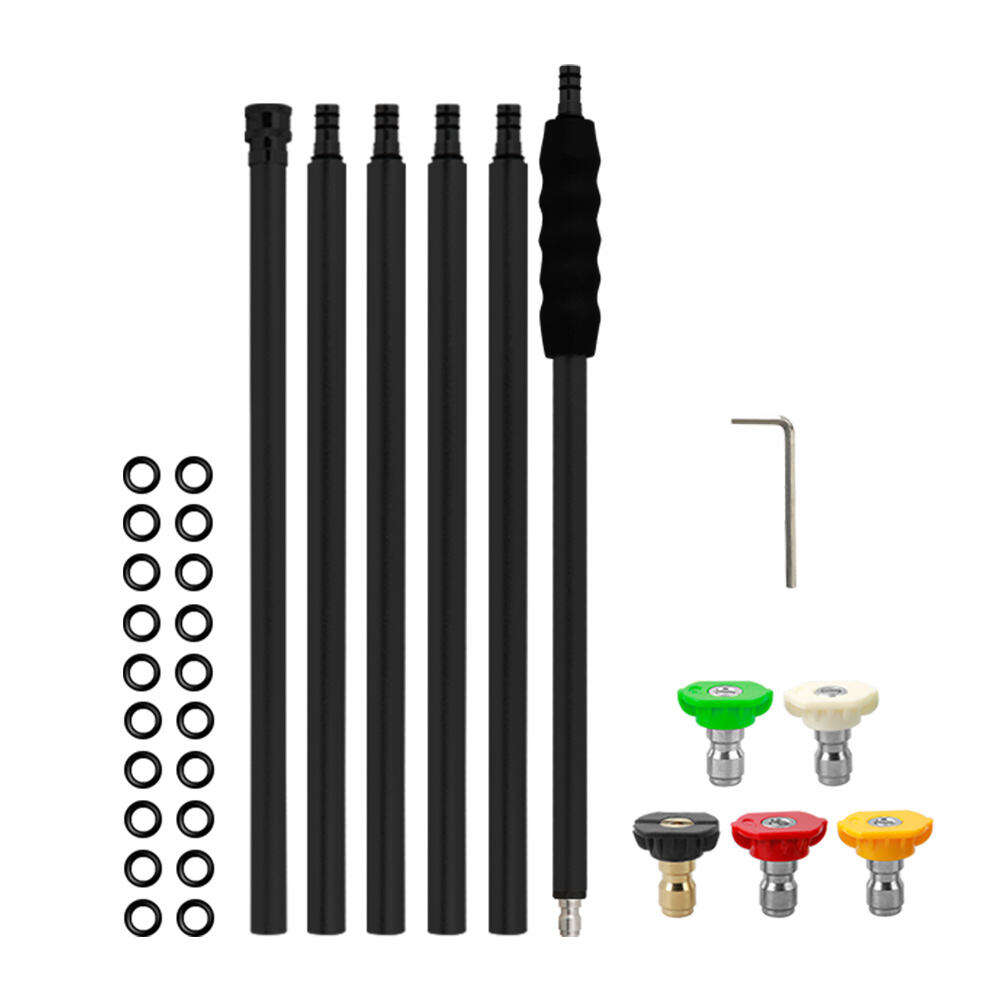 Zestaw przedłużacza do myjki ciśnieniowej SPS 2320 PSI, czarny, akcesoria do myjki ciśnieniowej, aluminium