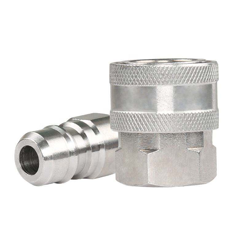SPS High Pressure Washer 1/2 Male+1/4 Internal Screw Quick Connector Kit Stainless Steel Fittings for Hose Thread